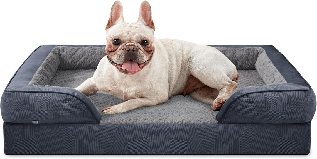 JOEJOY Mittelgross Orthopädisches Hundebett, mittelgrosses waschbares Katzenbett Hundekissen mit Wab