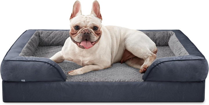 JOEJOY Mittelgross Orthopädisches Hundebett, mittelgrosses waschbares Katzenbett Hundekissen mit Wab