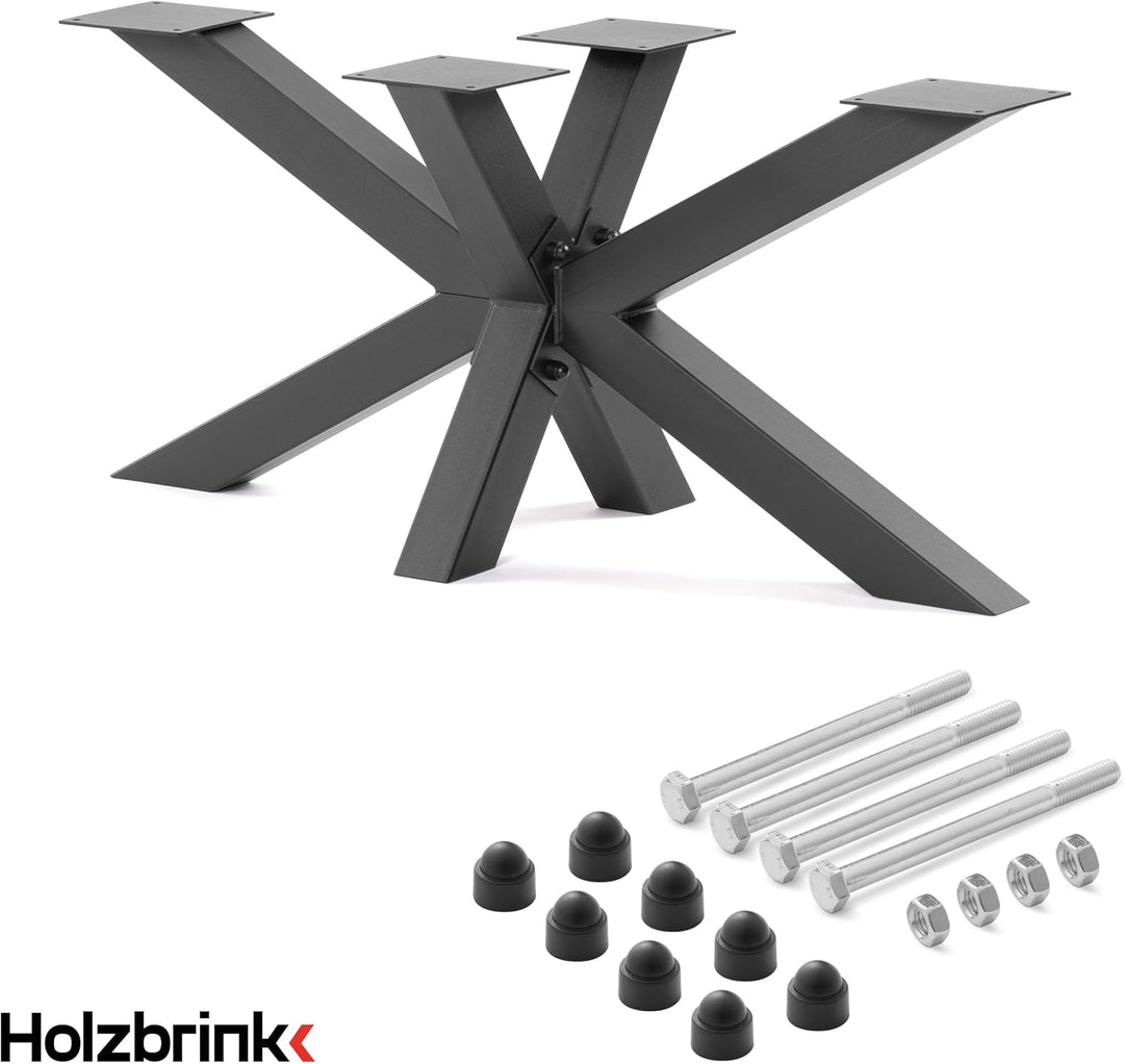 HOLZBRINK Tischbeine aus Metall, Tischgestell für Couchtisch Computertisch Gartentisch, 98x40x43 cm