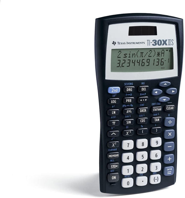 Texas Instruments TI-30 XIIS Schulrechner (zweizeilig, Solar- und Batteriebetrieb) Dunkelblau