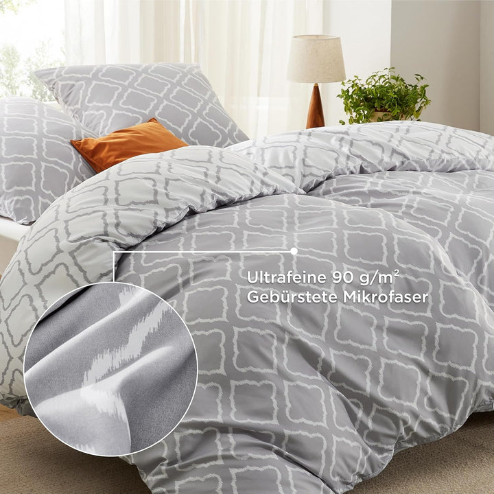 BEDSURE Bettwäsche 135x200 2teilig Bettbezug - Bettwäsche-Sets 135 x 200 cm mit Kissenbezug 80x80 cm