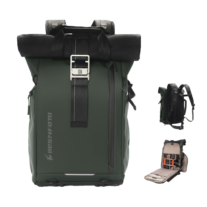 Besnfoto Kamerarucksack Wasserdicht, Fototasche Kameratasche für DSLR SLR spiegellose Kamera mit Lap