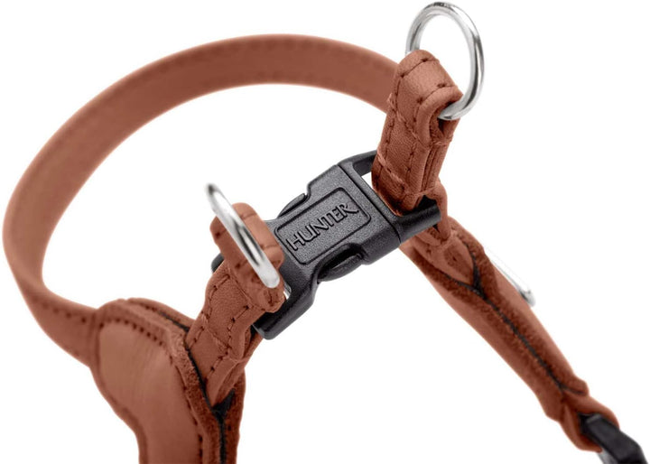 Hunter Hundegeschirr SOHO MINI, Farbe: Cognac, Rindsleder, weich & geschmeidig, fellschonend, leicht