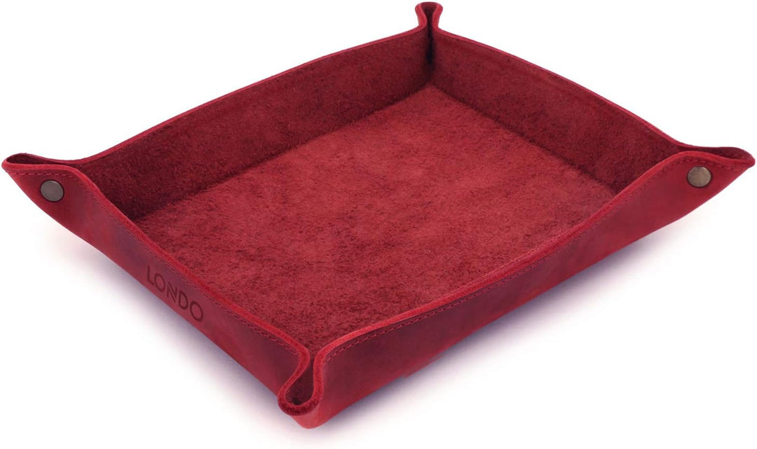 Londo Echtleder Leder Taschenleerer - Vide Poche - Ledertablett Organizer, Praktische Aufbewahrungsb