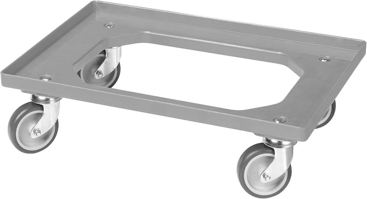 5 Stück Transportroller für Kisten 60 x 40 cm mit 4 Lenkrollen in grau
