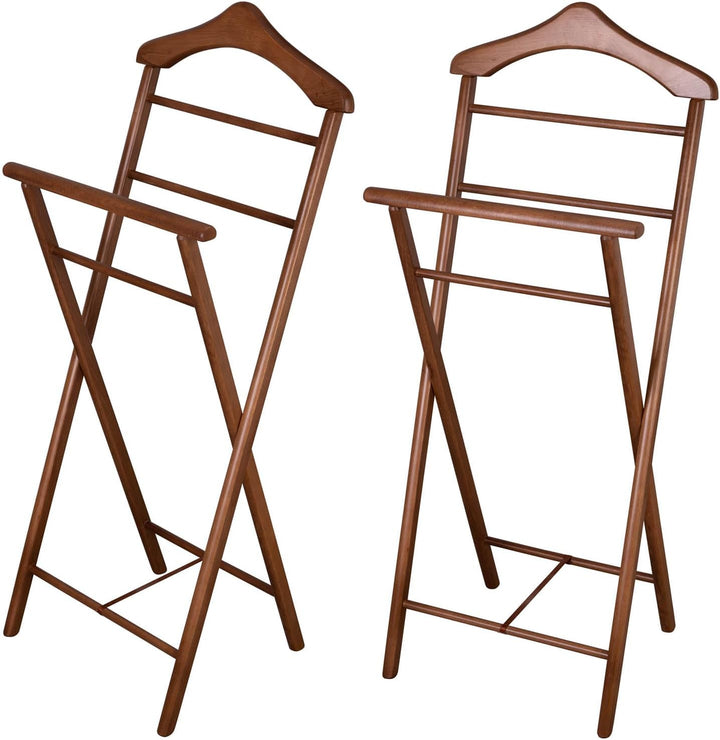 Herrendiener aus Massivholz – 2er Set fertig montierter Kleiderbutler & Stummer Diener – stabiler St