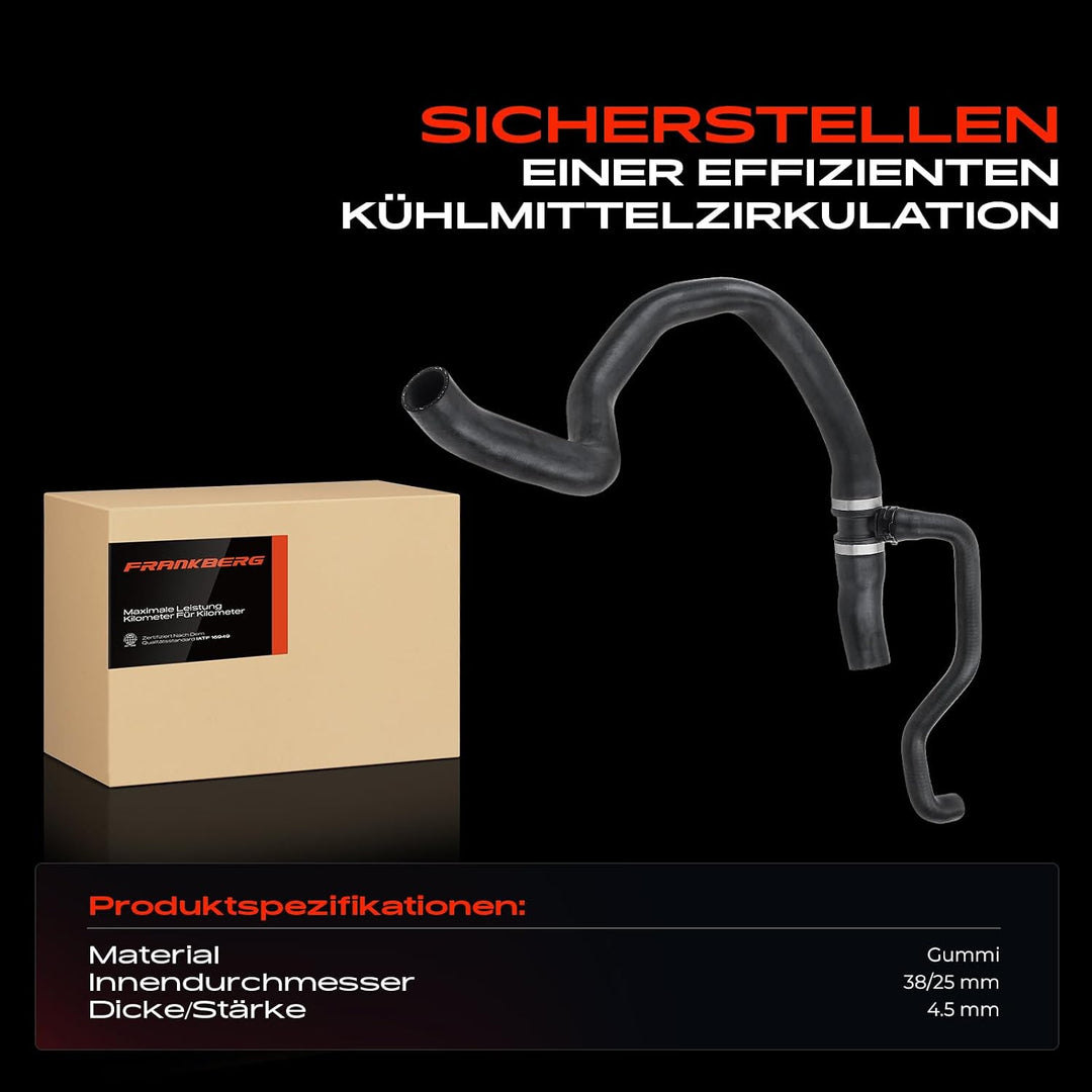 Frankberg Kühlerschlauch Kühlwasserschlauch unten Kompatibel mit Signum Vectra C/Vectra C Caravan Ve