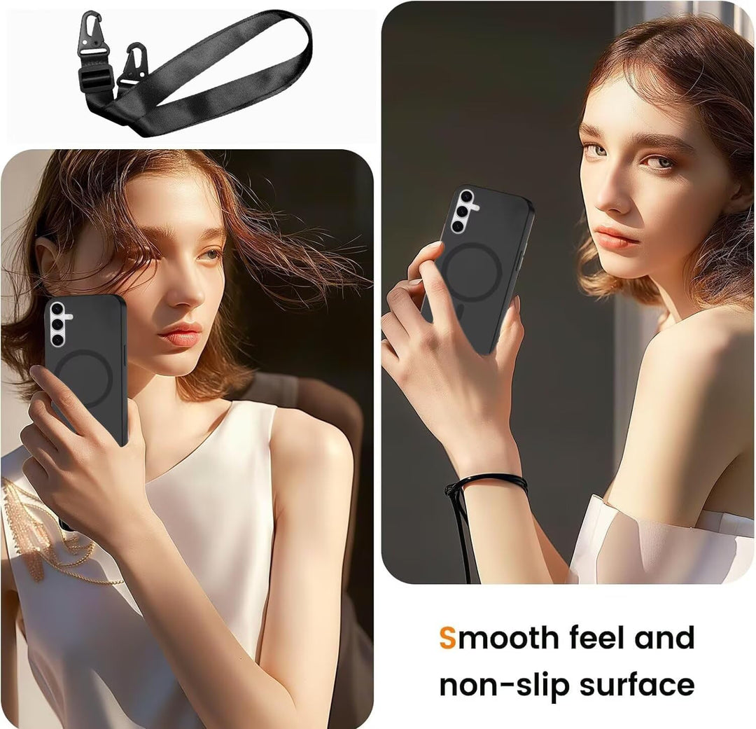 GoodcAcy Handykette Hülle für Samsung Galaxy A36 mit Band Halsband Lanyard (abnehmbar) Handyhülle, K