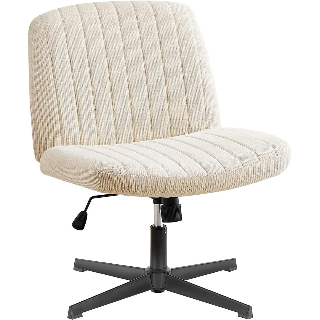 DUMOS Bürostuhl Ohne Armlehne, Teddysamt und Bequemes Netzgewebe Criss Cross Chair, mit Verbreiterte