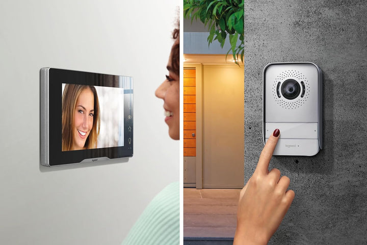 LEGRAND, EASYKIT Plus Video-Türsprechanlagen-Set mit 2-Draht-Anschluss, 7"-Farbmonitor-verspiegelt &amp;