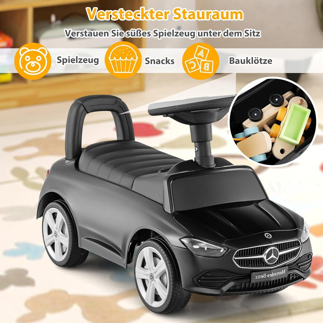SOARS Kinder Rutschauto, Rutschfahrzeug mit Lenkrad, Sound, Stauraum, Spielzeugauto Jungen & Mädchen