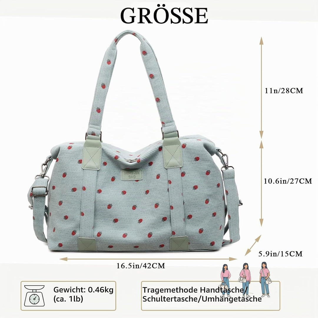 Sporttasche Mädchen Reisetasche Damen Schwimmtasche Cord Sporttasche Kinder Fitness Tasche Weekender