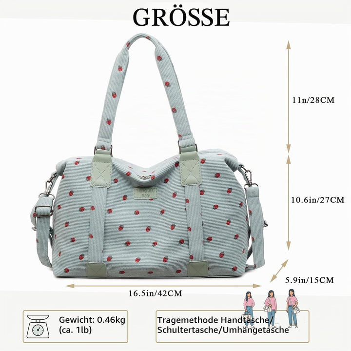 Sporttasche Mädchen Reisetasche Damen Schwimmtasche Cord Sporttasche Kinder Fitness Tasche Weekender