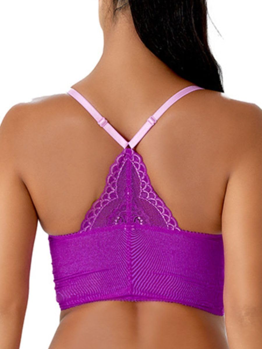 Gossard Damen Superboost Lace Deep V Bralet BH 80C Orchidee, 80C Orchidee