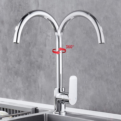 Hoomtaook Wasserhahn Küche Küchenarmatur Mischbatterie Küche Single Lever Um 360° Drehbar Messing Ve