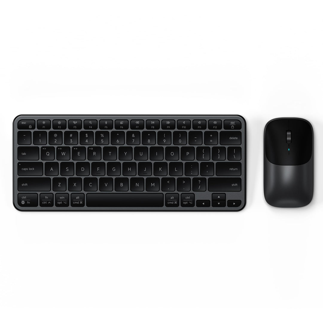 SATECHI Kabelloses Tastatur- & Maus-Set Slim CEX1, Bluetooth Multi-Geräte, mit USB-C-Empfänger, 𝗨𝗦-𝗘
