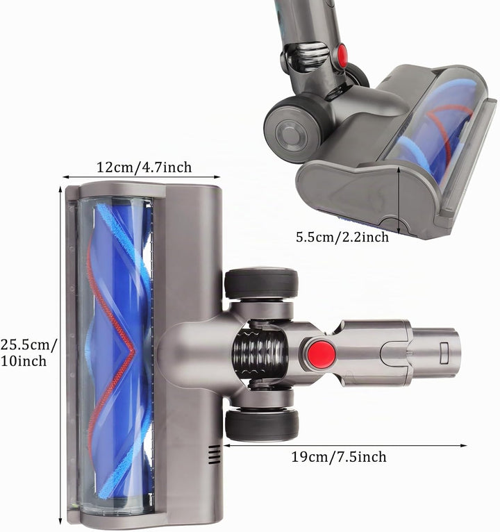 Ersatz-Motorkopf-Aufsatz für Dyson V6, DC58, DC59, DC61, DC62, DC74 Akku-Staubsauger, V-förmiger Tur