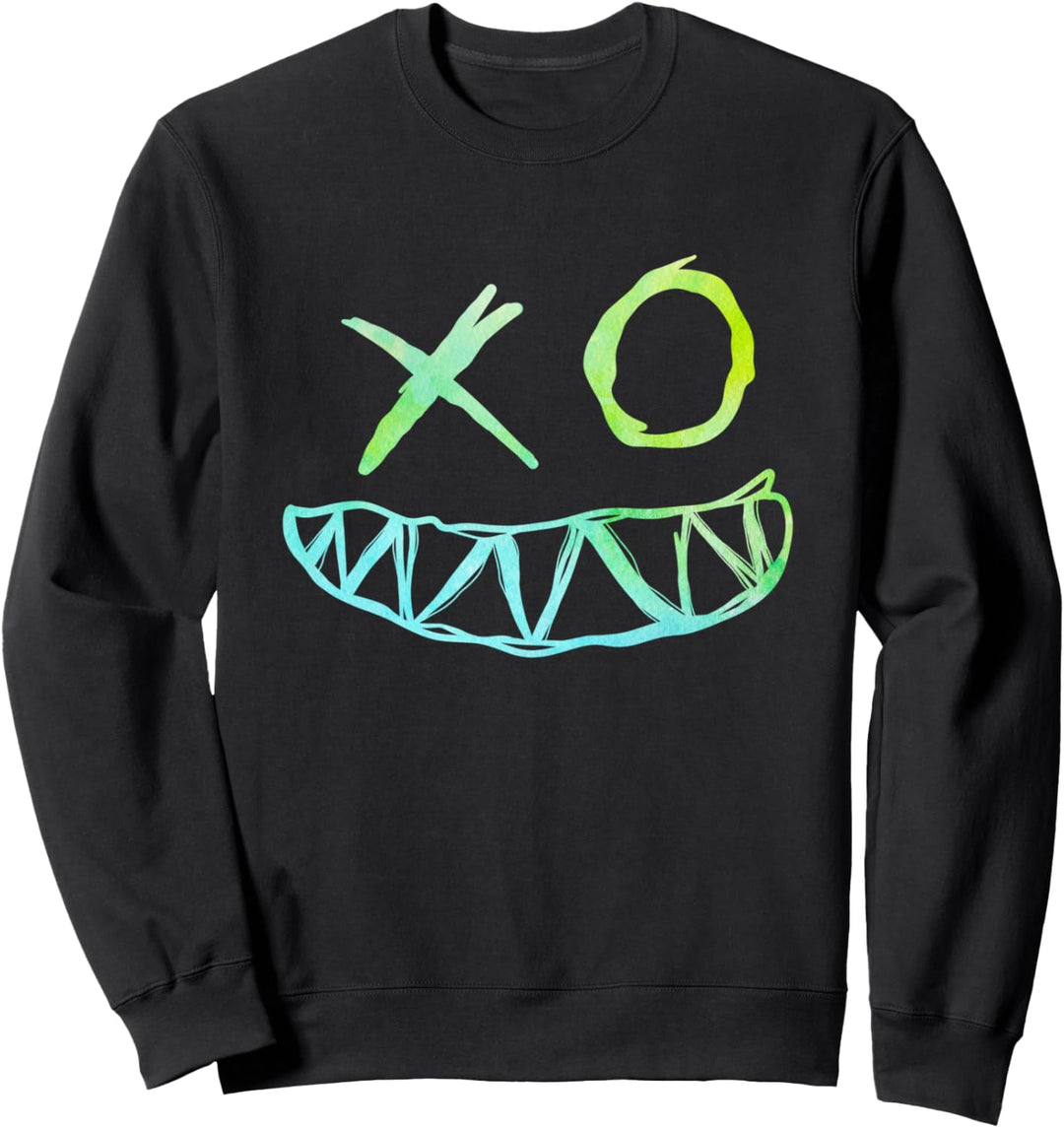 Gesicht zur Techno Party Feier Festival Hardtekk Hardstyle Sweatshirt