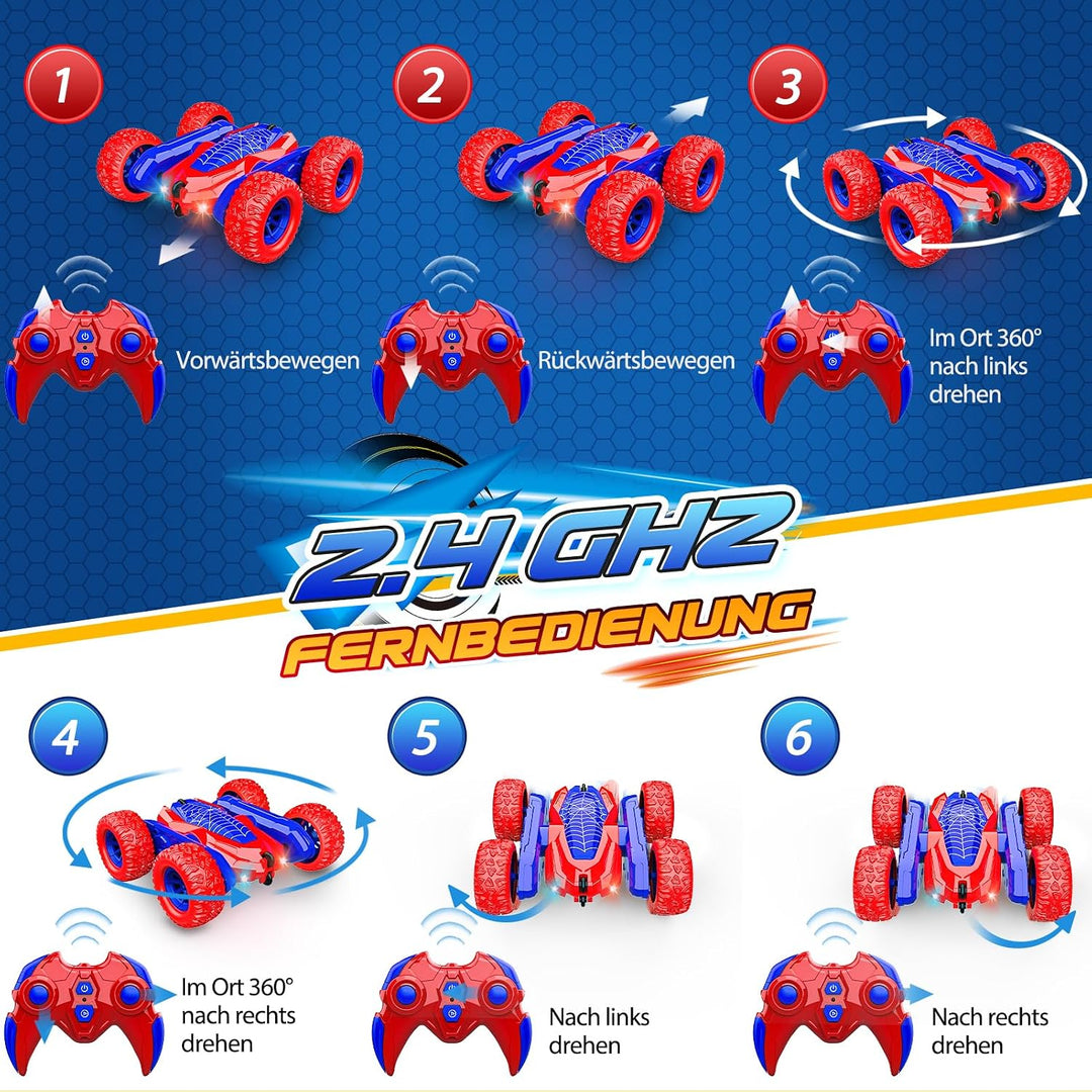 Ferngesteuertes Auto ab 3 4 5 6 7 8 Jahre, Spielzeug ab 3-10 Jahre Junge Monstertruck, 4WD RC Auto S