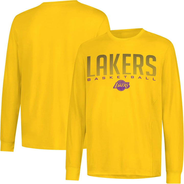 UNK NBA Herren Athletic Quick Dry Long Sleeve Tee NBA Performance Poly Langarm-T-Shirt, Kohlegrau M