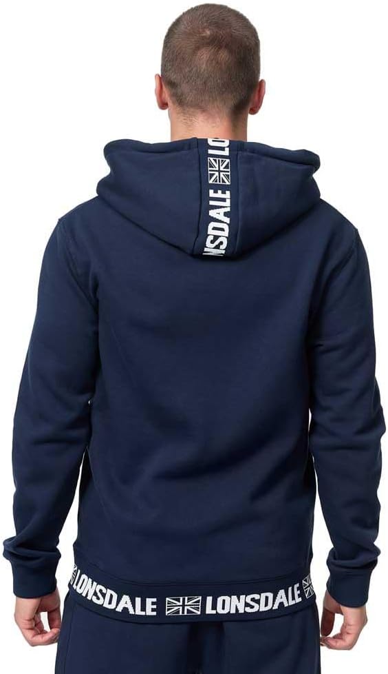 Lonsdale Herren Crosspatrick Kapuzenpullover 3XL Navy/White, 3XL Navy/White