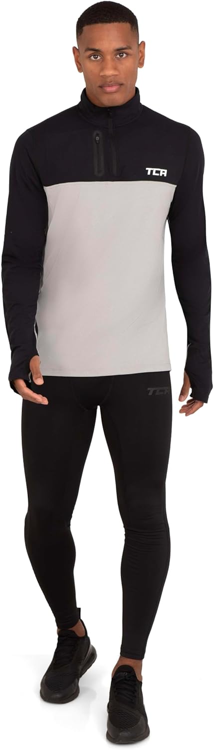 TCA Funktionsshirt Herren Langarm - Fusion Pro Quickdry Langarmshirt atmungsaktiv - Wandershirt Lauf