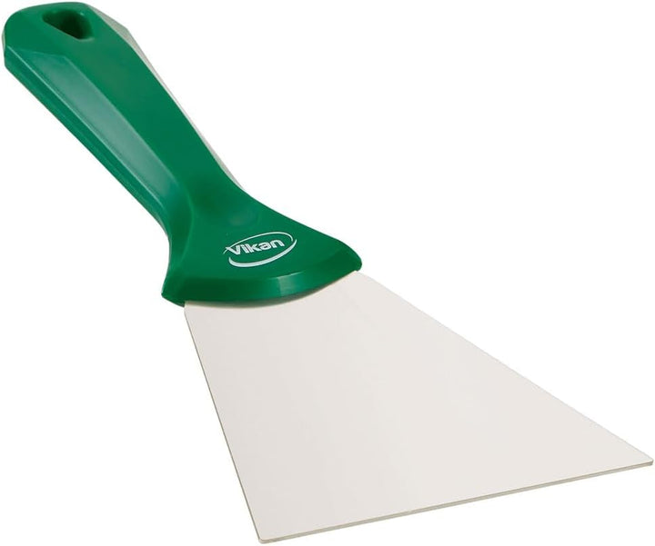 Vikan - Hygiene - Handschaber - Mit Edelstahlklinge - Grün - Breit, grün