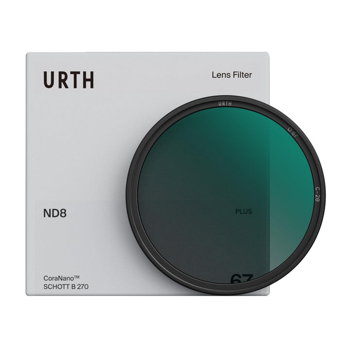 Urth 95 mm Graufilter ND8 (3 Stop) ND Filter (Plus) — Neutraldichte, 20-lagig nanobeschichtet, ultra
