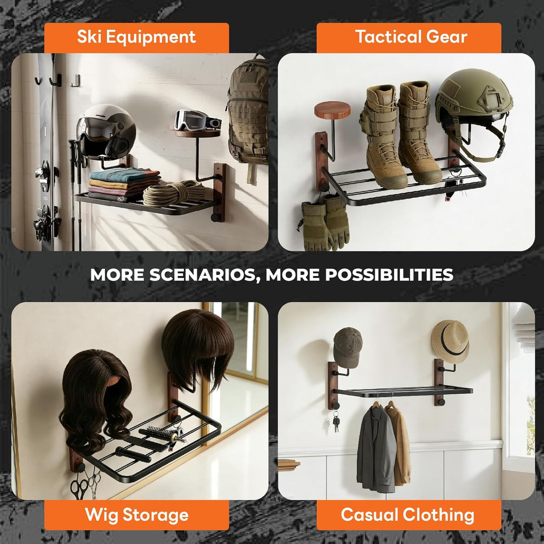 Helmhalterung Wand, Motorrad Garderobe, Motorradhelm Halterung Wand, Helm Halterung Wand für Motorra