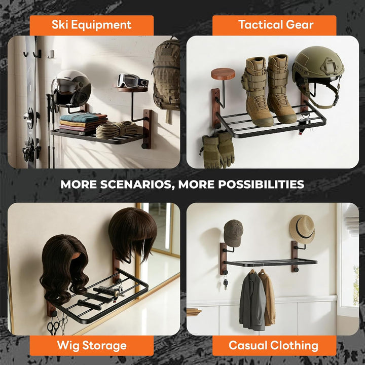 Helmhalterung Wand, Motorrad Garderobe, Motorradhelm Halterung Wand, Helm Halterung Wand für Motorra
