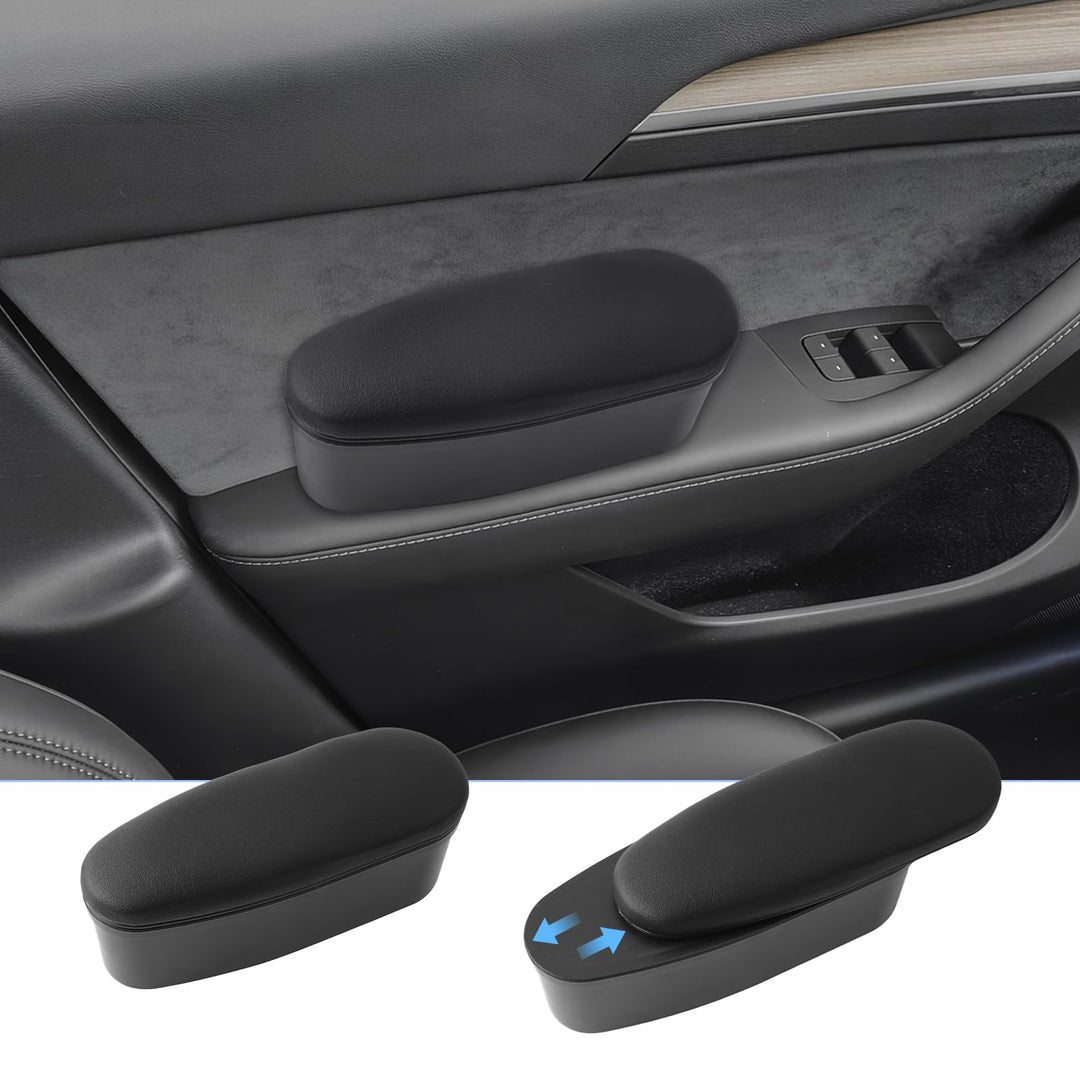 BIXUAN Autotürarmlehne Universal Pu Leder Auto Armlehne Linke Ellbogenstütze Kissen mit Aufbewahrung