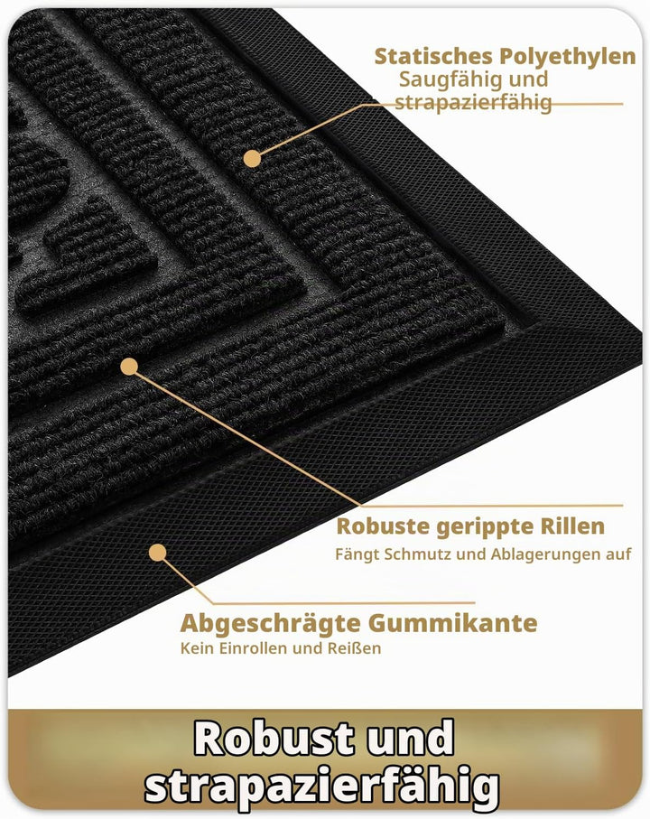 Color G Fussmatte Gross 120 x 180 cm, rutschfest Fussmatte Aussen, Waschbar Schmutzfangmatte Aussen