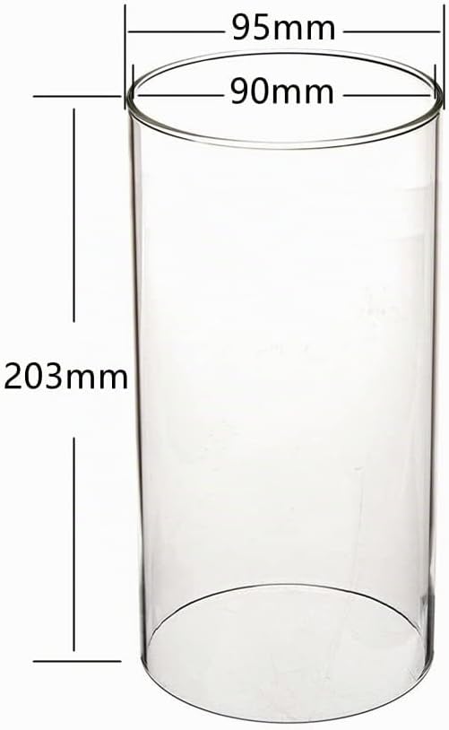 Set mit 2 zylindrischen Kerzenhaltern aus Glas, Kerzenhalter aus Glas ohne Boden, transparenter Kerz