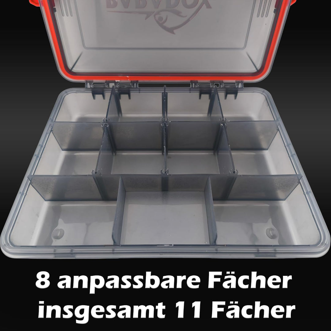 wasserdichte Köderboxen I 5x Box S 23x17,5x5cm I Angelbox Köderbox Angeln Angelkoffer gross Tackle B