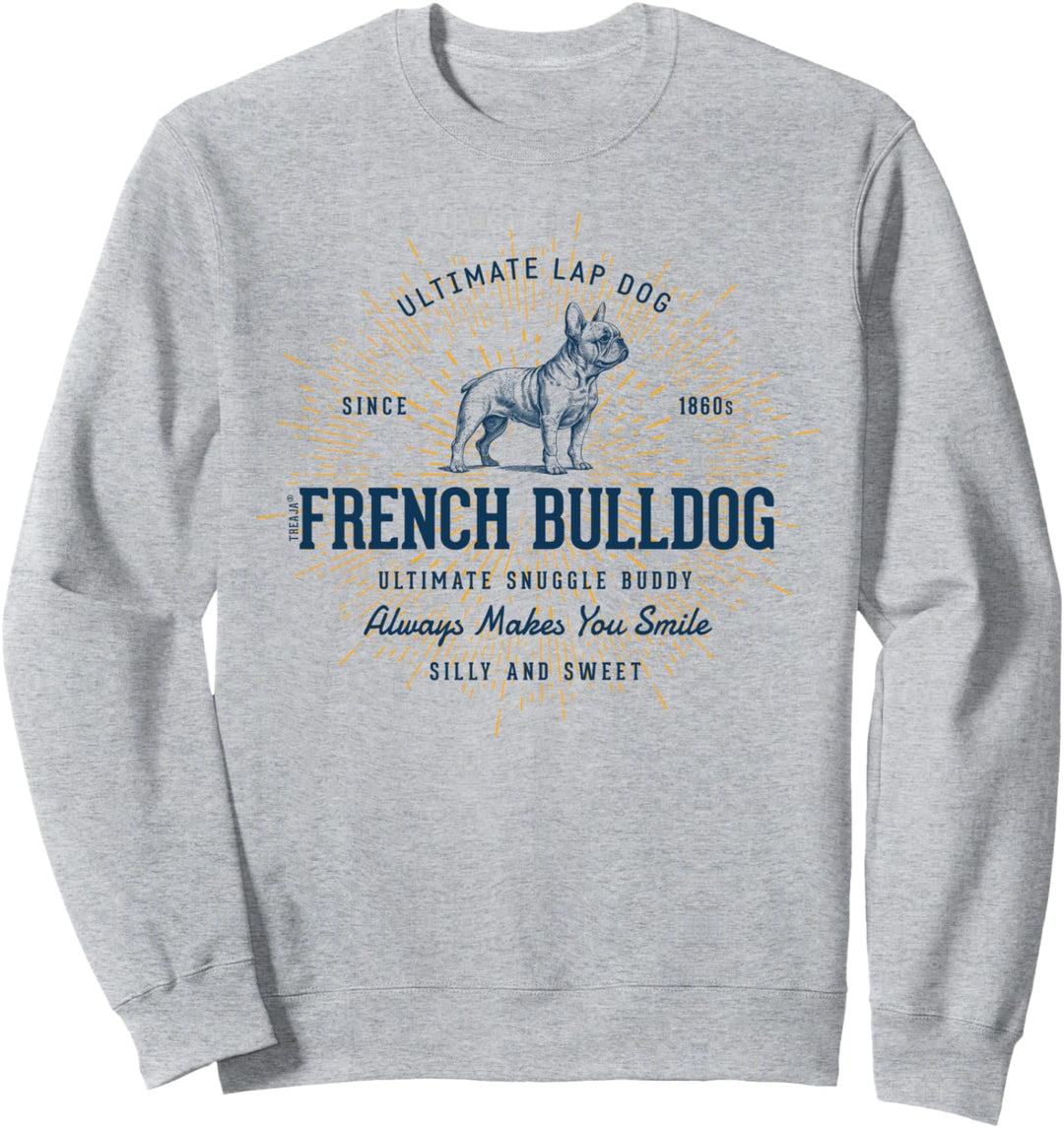 Retro-Stil Französische Bulldogge Vintage Sweatshirt