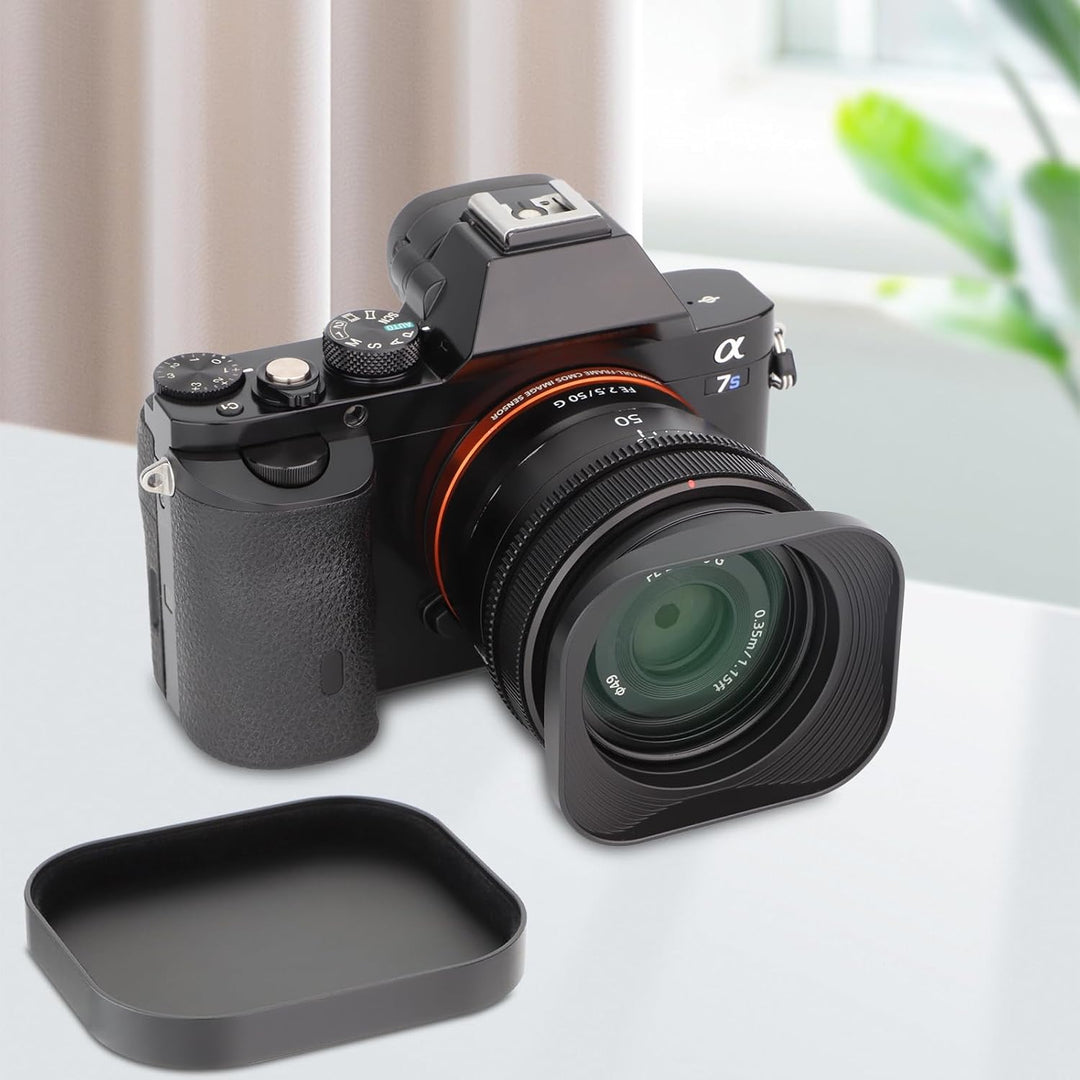 Haoge LH-S245G Gegenlichtblende aus Metall, quadratisch, für Sony FE 50 mm F2.5 G, FE 40 mm F2.5 G,