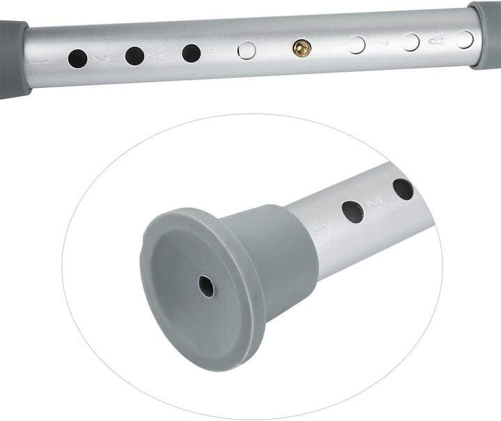 Duschhocker, höhenverstellbar 36 bis 54 cm, Duschstuhl, weiss, Aluminium, HDPE, rutschfeste Füsse, T