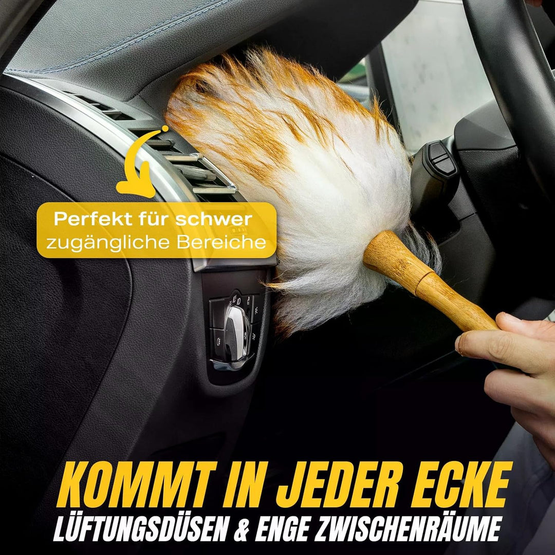 ShinyChiefs Dirt Buster - Staubwedel zur Reinigung von Displays &amp; Armaturen - Langer Staubwedel aus