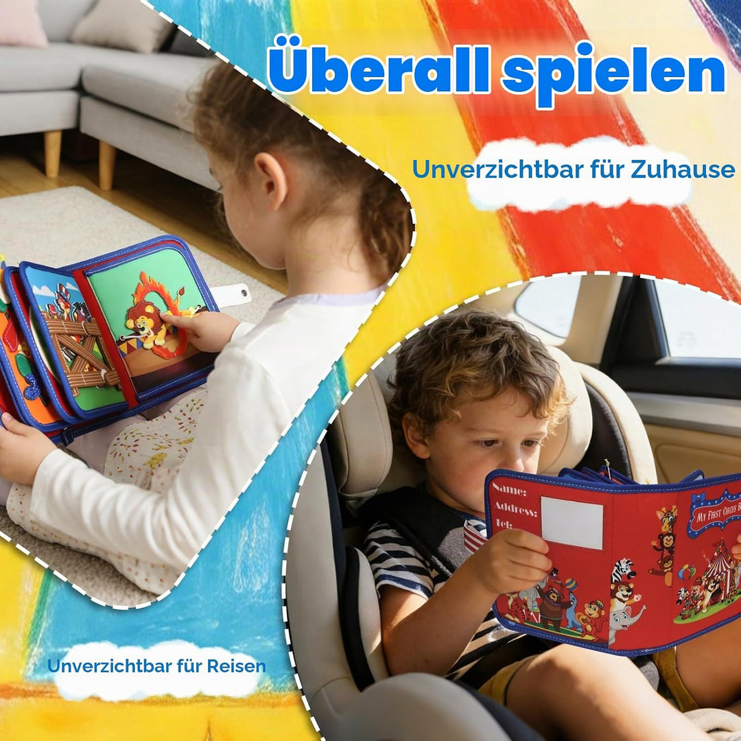 LZDMY Busy Buch Montessori Spielzeug 2 3 Jahre, Busy Book Quiet Book Baby, interaktives Filzbuch Frü
