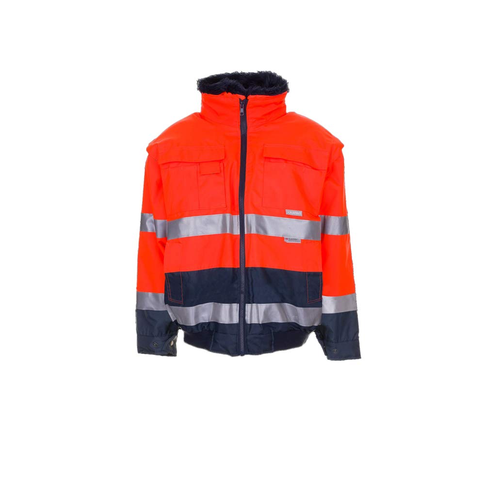 Planam Grösse XXL Herren Warn-/Wetterschutz Comfortjacke 2-farbig orange marine Modell 2046