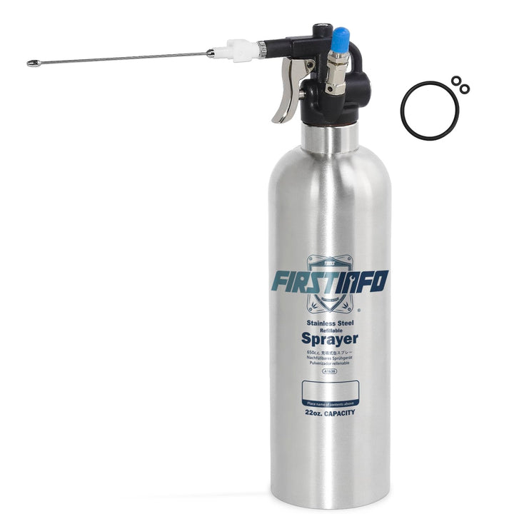 FIRSTINFO A1636 Patentierte Nachfüllbare Bremsenreiniger Sprühflasche, 650 ml Edelstahl Drucksprühge