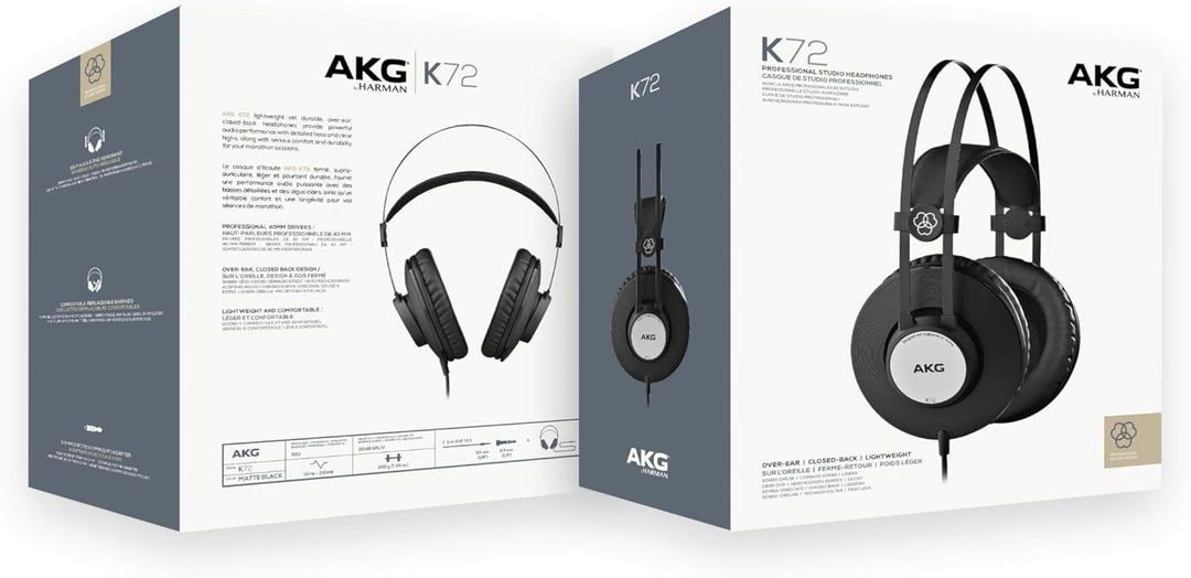 AKG K72 Hochleistungs-Kopfhörer mit geschlossenem Design Single K72 Kopfhörer, Single K72 Kopfhörer