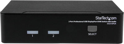 StarTech.com 2 Port DisplayPort USB KVM Switch - DisplayPort KVM Umschalter mit Audio DisplayPort mi