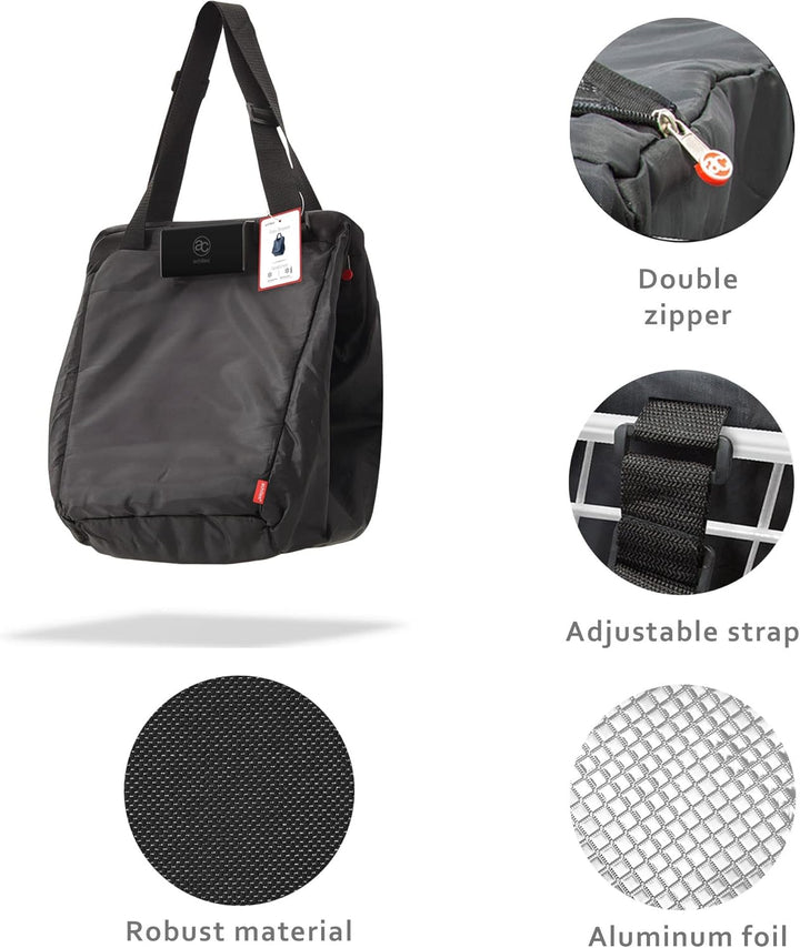 achilles, Isolierte Kühltasche zum Einhängen, Einkaufswagentasche faltbar, Thermotasche, Kühlbox, gr