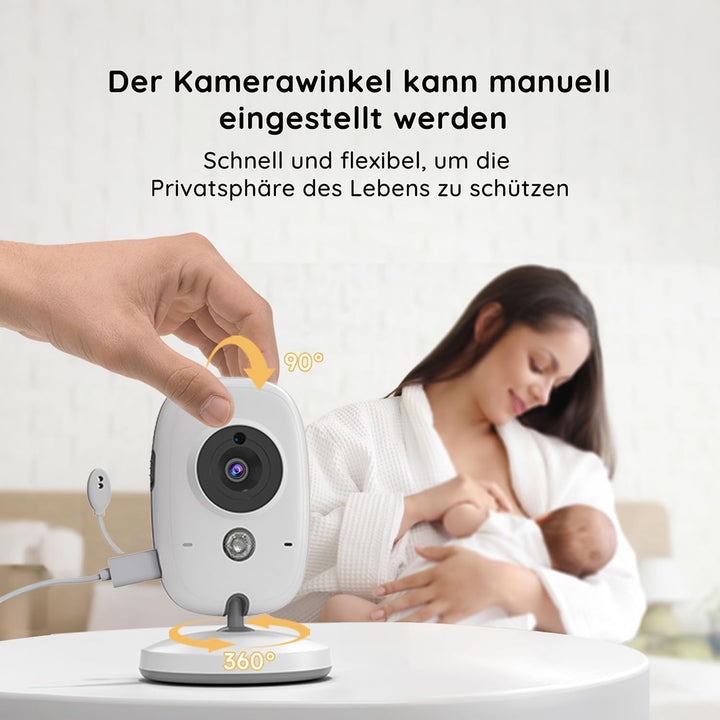 BOIFUN Babyphone mit Kamera, VOX Nachtsicht Babyfon, Temperaturüberwachung, Gegensprechfunktion Vide
