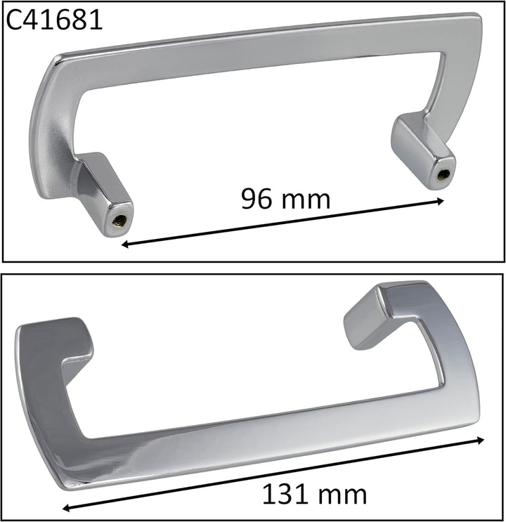 AERZETIX - C41681-2er-Set Möbelgriffe achsabstand 96 mm - für schrank wandschrank schublade einricht