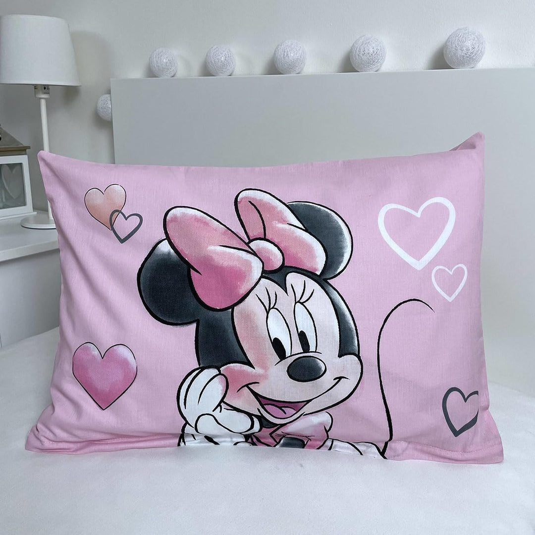 Jerry Fabrics Bettwäsche Minnie Powder Pink für Kinderbett oder Junior, 100 % Baumwolle, Bettbezug 1