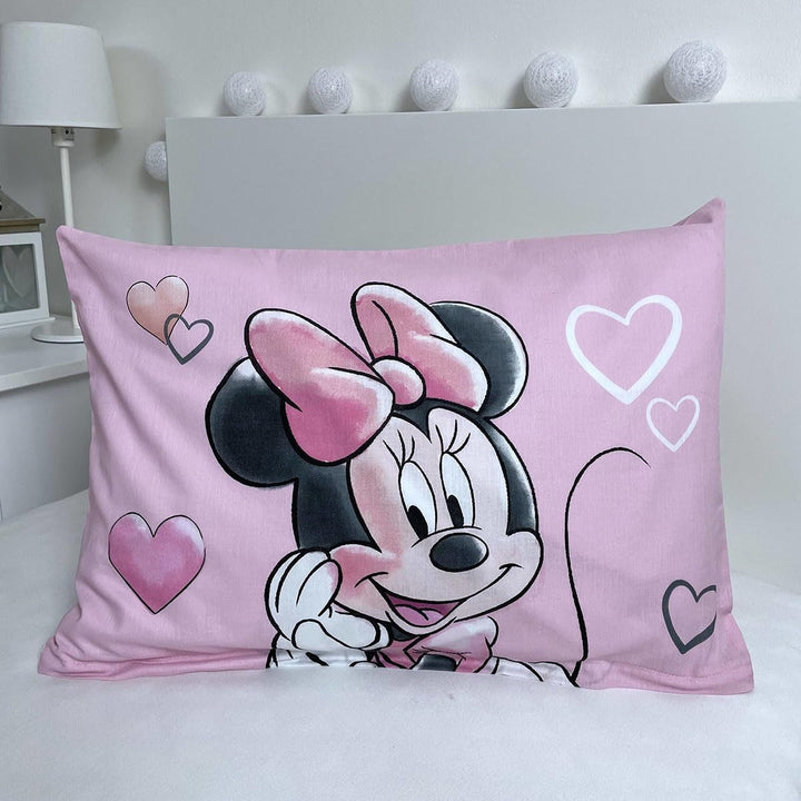 Jerry Fabrics Bettwäsche Minnie Powder Pink für Kinderbett oder Junior, 100 % Baumwolle, Bettbezug 1