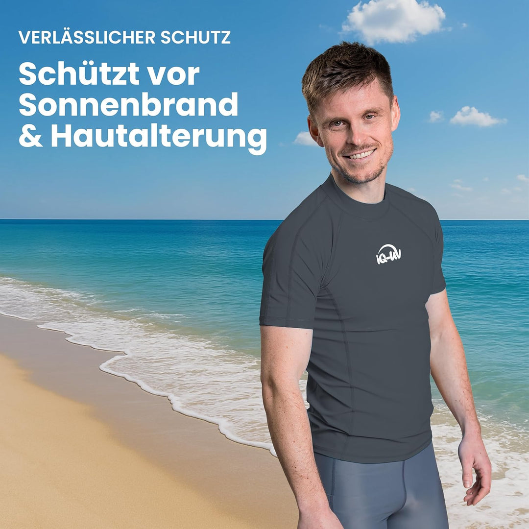 iQ-UV Shirt Herren Slim Fit Grau (Ash) S, Grau (Ash) S