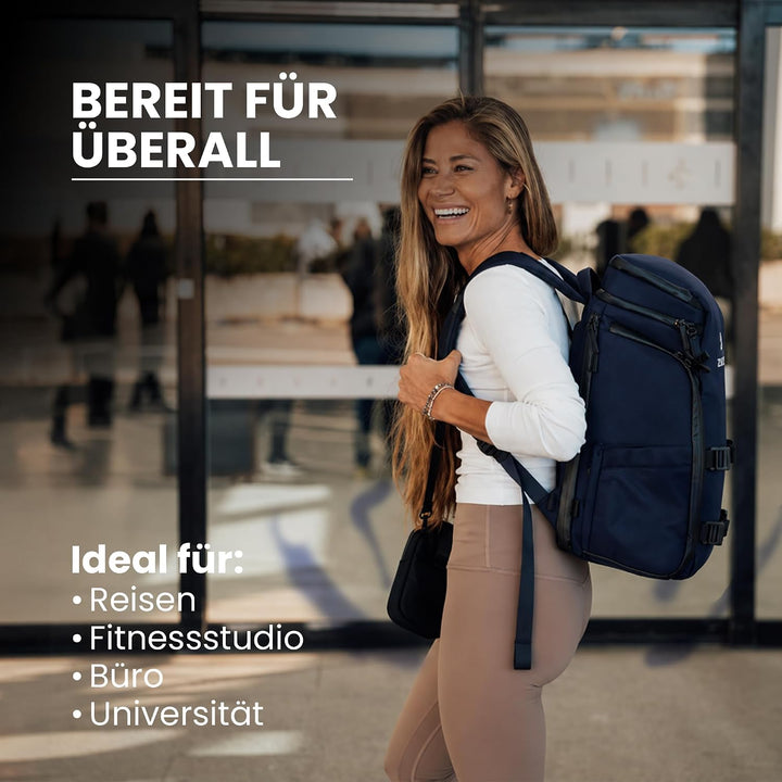 Zeeksack The Organizer 20L, Marineblau - Handgepäck-Rucksack mit Laptopfach Blau Einzel - 20L, Blau